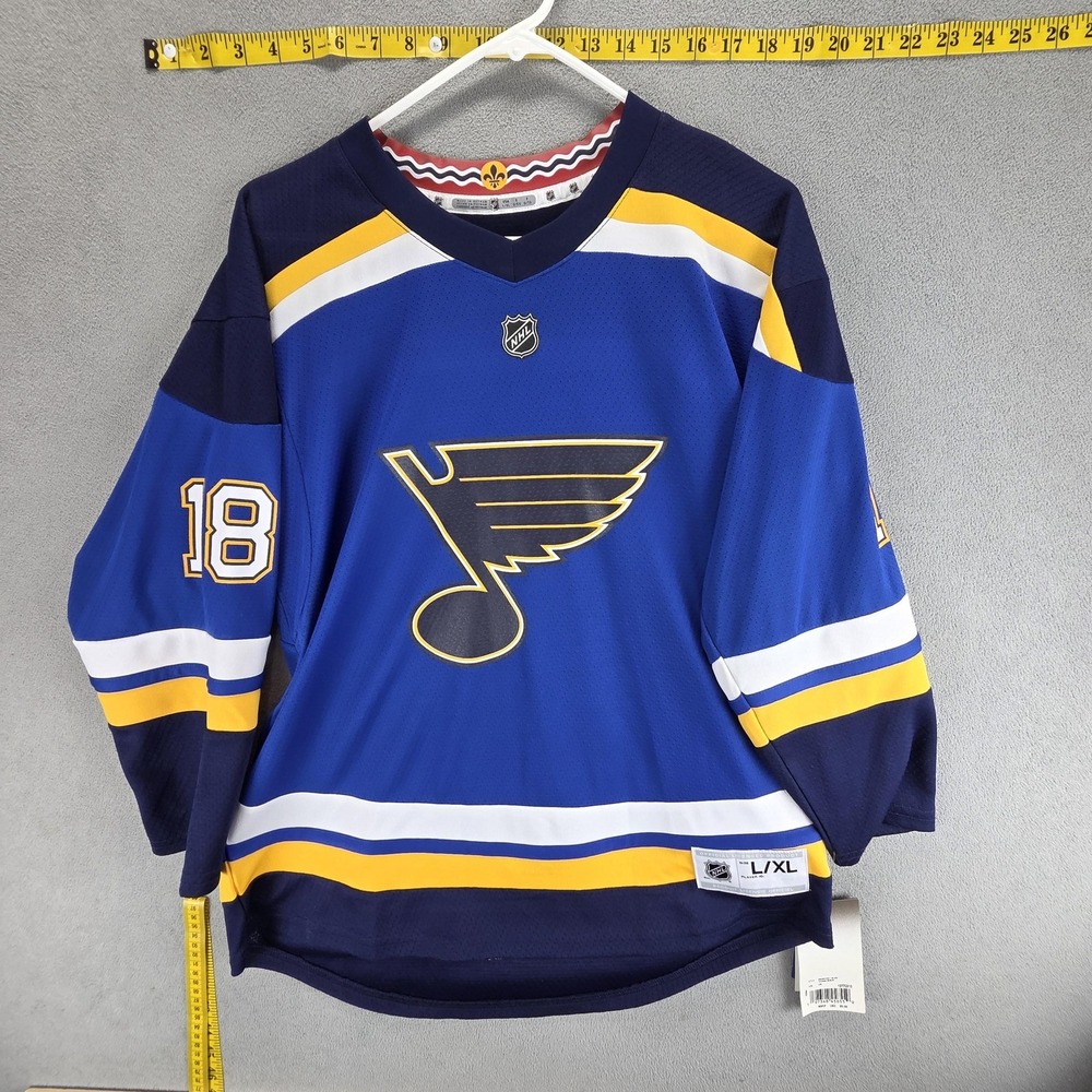 St. Louis Blues Hockey Jersey Mens L/XL Blue Robert Thomas NHL Outerstuff
